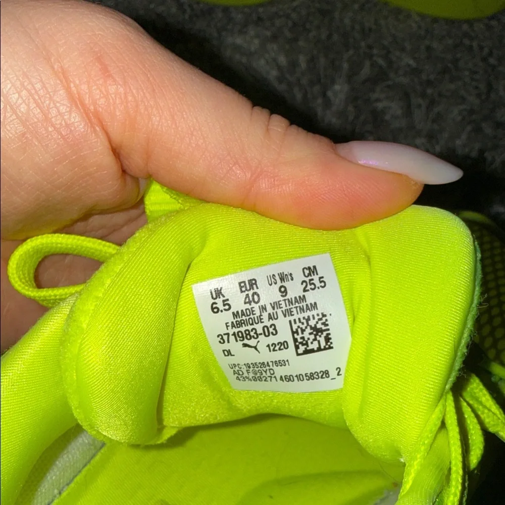 Puma Neon Yellow Athletic Sneakers - Picture 3 of 5